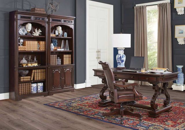 Aspenhome® Sheffield Warm Rubbed Brown Door Bookcases 5