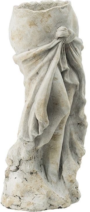 A & B Home Off White 15" Classical Greek Standing Planter-1