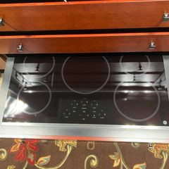 GE Profile™ Series 36" Black with Stainless Steel Induction Cooktop
