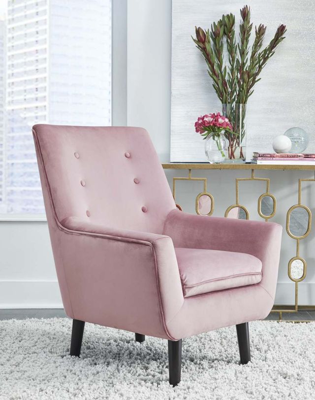 Signature Design by Ashley® Zossen Pink Accent Chair 4
