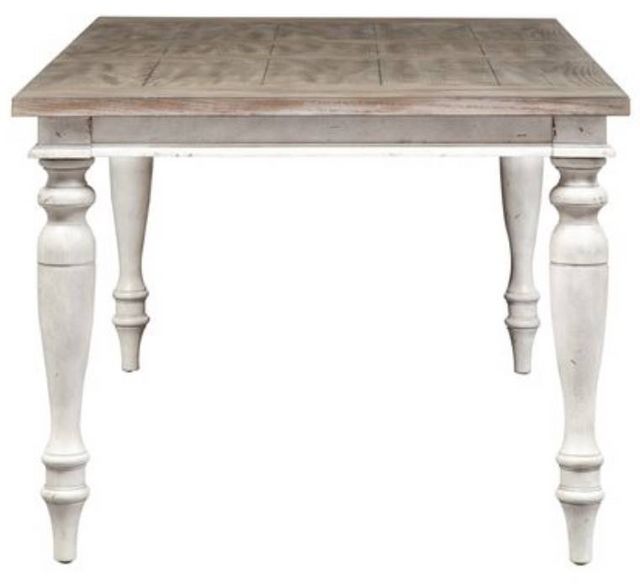 Liberty Furniture Whitney Weathered Gray Rectangular Table with Antique Linen Legs-2