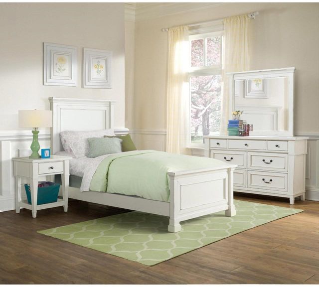 Folio 21 Stoney Creek 4 Piece Antique White Youth Twin Bedroom Group-0