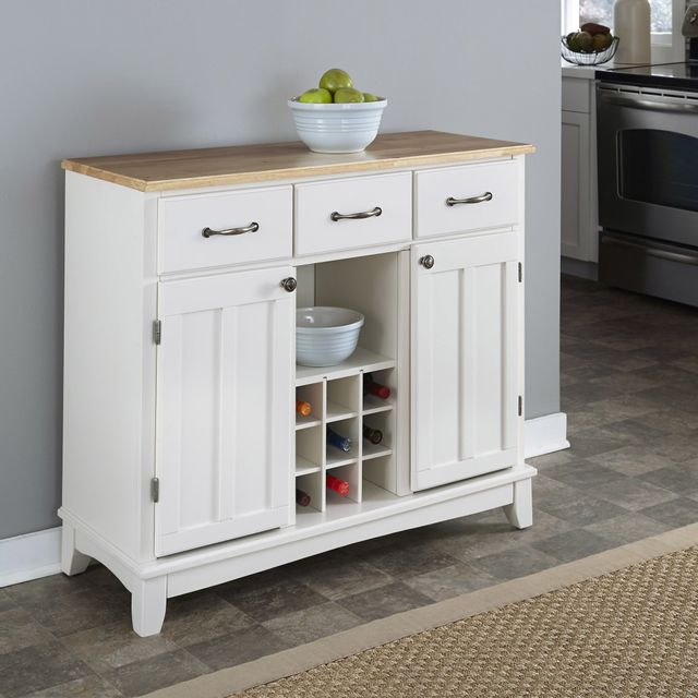 homestyles® Buffet Of Buffets Natural Wood/White Server-1