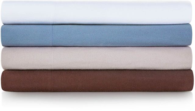 Malouf® Woven™ Portuguese Flannel White California King Sheet Set 1