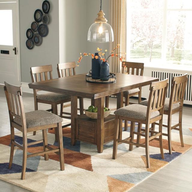 Benchcraft® Flaybern 7-Piece Brown Counter Height Dining Set 3