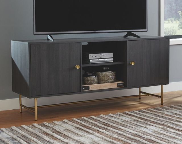 Signature Design by Ashley® Yarlow Black Large TV Stand 4