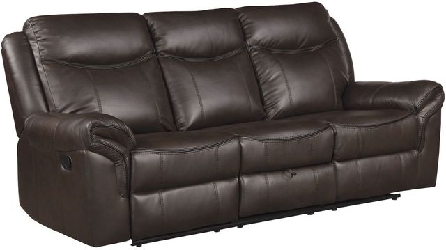 Homelegance® Aram Dark Brown Double Reclining Sofa
