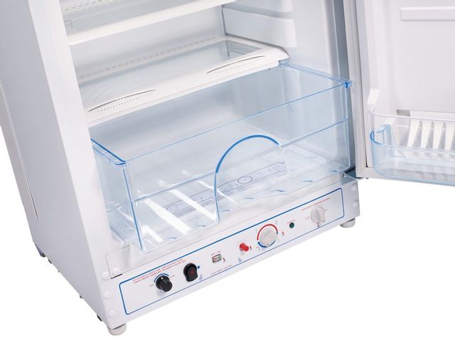 Unique® Appliances 6.4 Cu. Ft. White Counter Depth Freestanding Liquid Propane Top Freezer Refrigerator 4