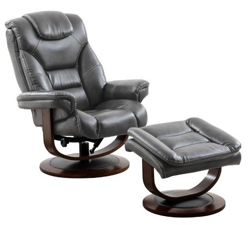 Parker House® 2-Piece Monarch Flint Reclining Swivel Chair and Ottoman Set