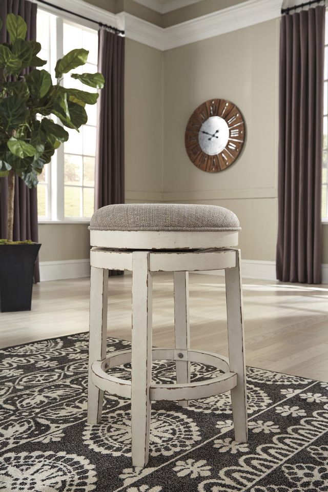 Signature Design by Ashley® Realyn Chipped White Counter Height Stool-2