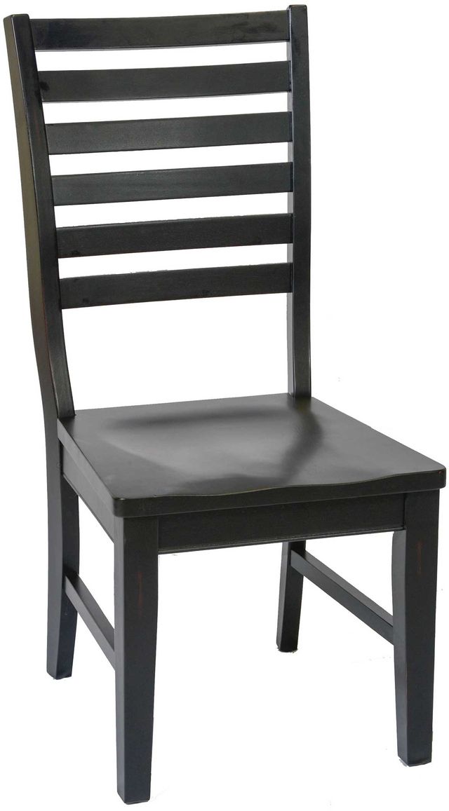 Tennessee Enterprises Inc. St. Michael Black Matt Rub-thru Side Chair 0