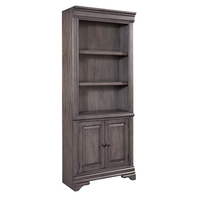 Aspenhome Sinclair Ash Grey Door Bookcase-0