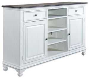 Liberty Allyson Park Highboy Wirebrushed White 68" TV Console