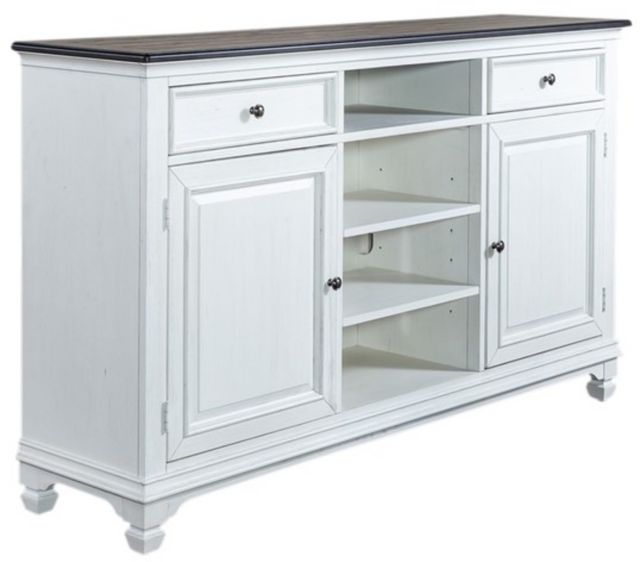 Liberty Allyson Park Highboy Wirebrushed White 68" TV Console