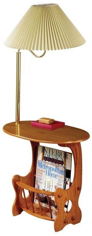 Coaster® Brown Magazine Table With Lamp Warm