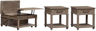 Liberty Parkland Falls 3-Piece Weathered Taupe Living Room Table Set