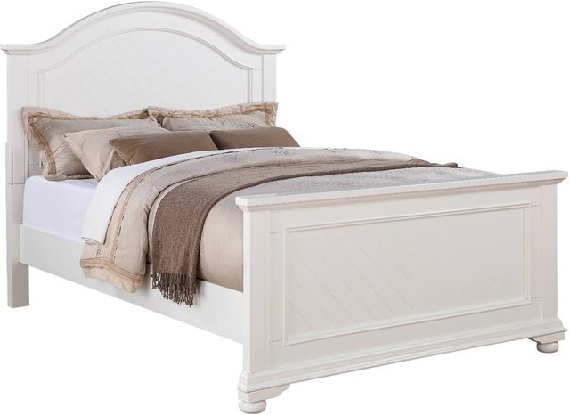 Elements International Brook White Complete Full Bed-0