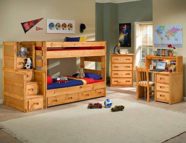 Trendwood Bunkhouse Wrangler Youth Twin/Twin Bunk Bed Ends 0