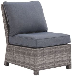 Signature Design by Ashley® Salem Beach Gray Armless Chair with Cushion