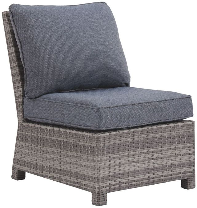 Signature Design by Ashley® Salem Beach Gray Armless Chair with Cushion-0