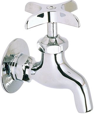 Elkay® Chrome Commercial Service/Utility Single Hole Wall Mount Faucet