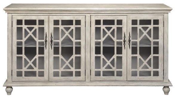 Coast2Coast Home™ Accents by Andy Stein Millstone Texture Ivory Media Credenza-1