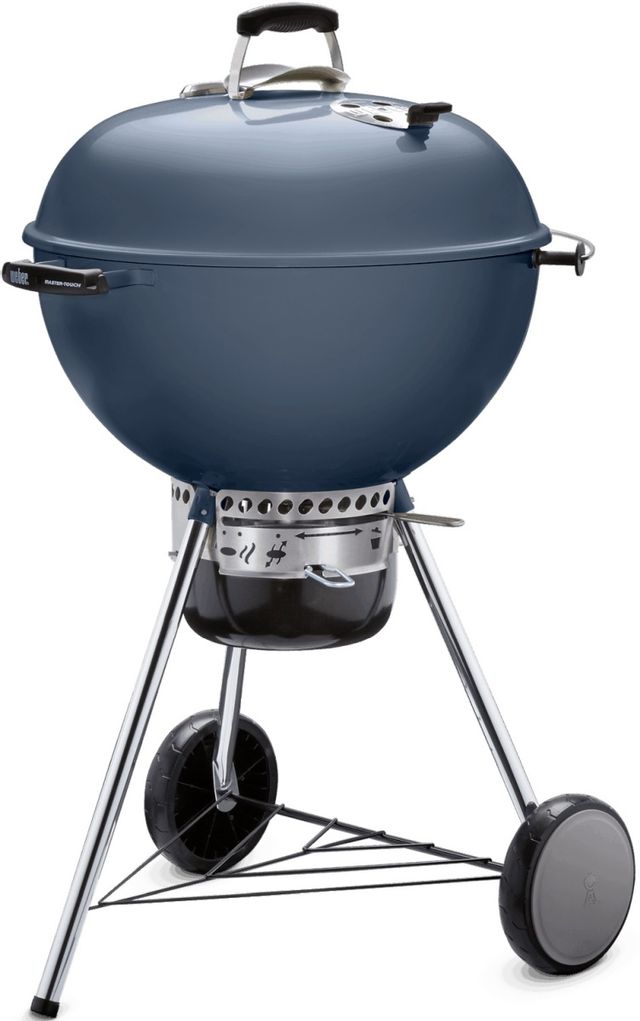 Weber® Grills® Master-Touch® 22" Slate Blue Portable Charcoal Grill-3