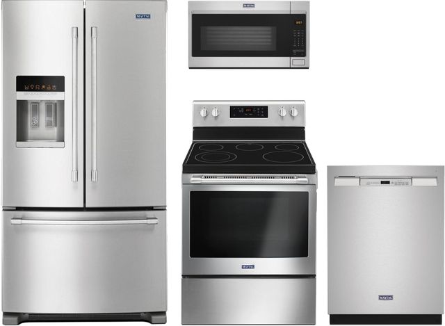 Maytag® 4 Piece Fingerprint Resistant Stainless Steel Kitchen Package 0
