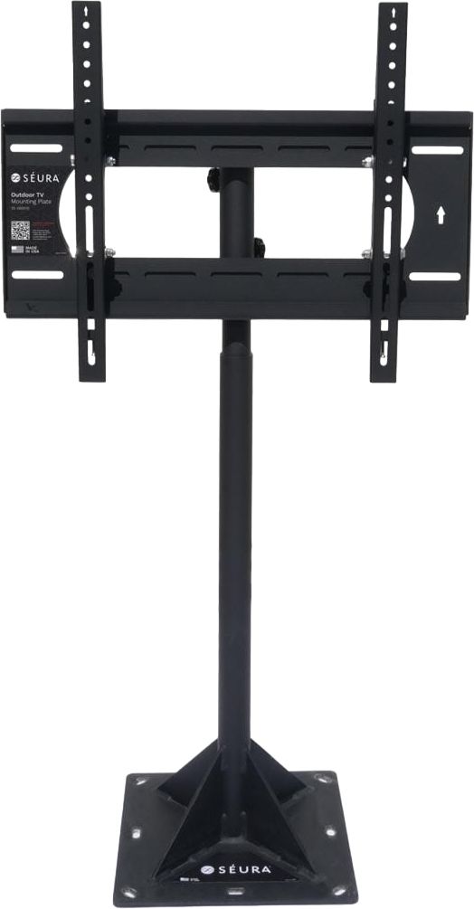 Seura® Black Powder Coat Outdoor Floor Stand TV Mount