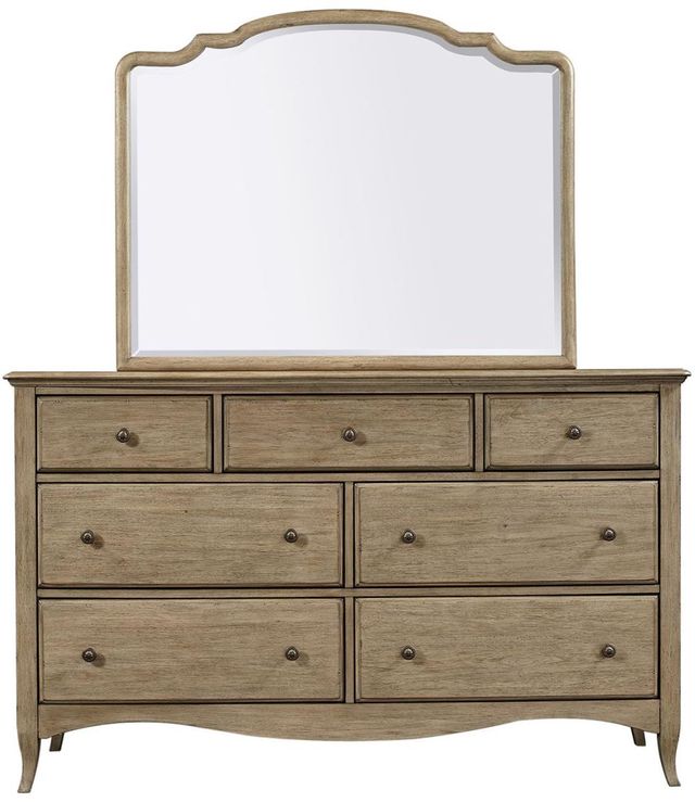 Aspenhome Provence King Bed, Dresser and Mirror 1