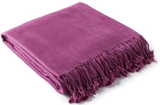 Surya Tian Tian Bright Purple 50"x67" Throw Blanket-1