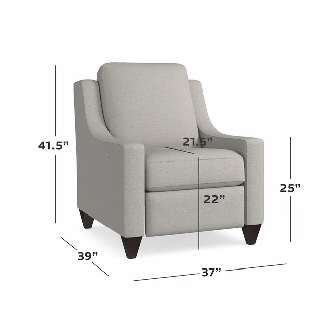 Bassett® Furniture Motion Reclining Gray Chair | BlvdHome