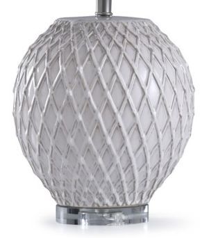 Stylecraft Tabitha Haze Quilted Ceramic Table Lamp-1