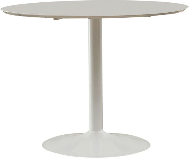 Coaster® White Lowry Round Dining Table
