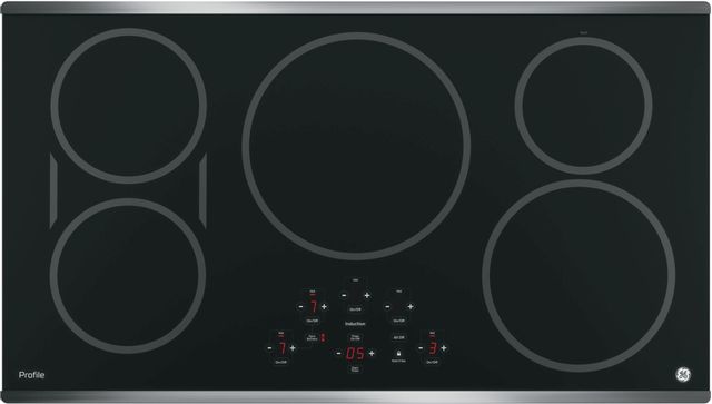 GE Profile™ Series 36" Black with Stainless Steel Induction Cooktop 5