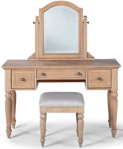 homestyles® Claire Whitewash Vanity with Mirror and Bench