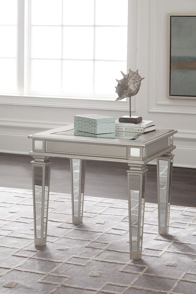 Signature Design by Ashley® Tessani Silver Rectangular End Table 1