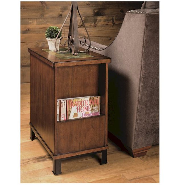 Null Furniture 3013 Rectangular Slate Top Chairside Cabinet 1