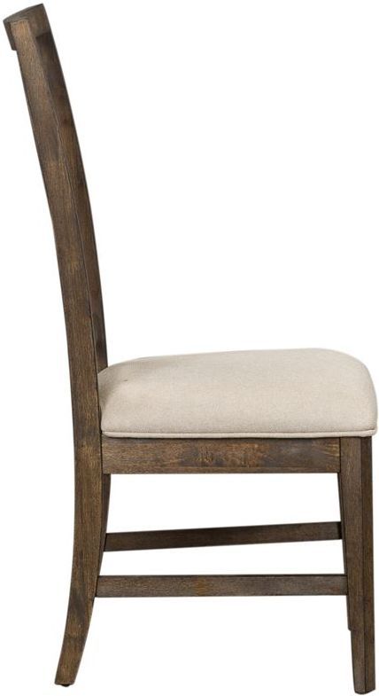Liberty Furniture Artisan Prairie 7 Piece Aged Oak Trestle Table Set 4