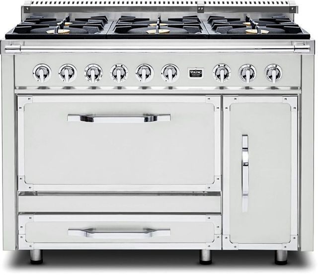Viking® Tuscany 48" Frost White Dual Fuel Pro-Style Dual Fuel Natural Gas Range