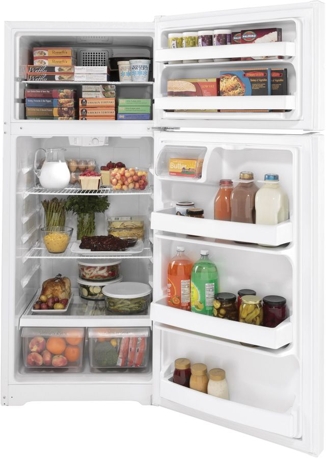 GE® 17.5 Cu. Ft. White Top Freezer Refrigerator 16