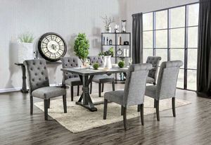 Furniture of America® Alfred 7-Piece Antique Black/Gray Dining Set