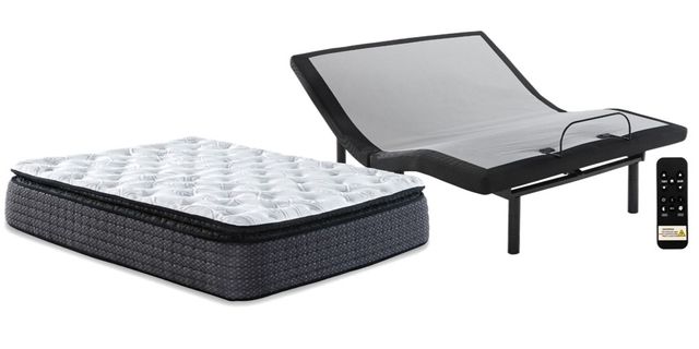 Sierra Sleep® by Ashley® Limited Edition 2-Piece 12" Hybrid Pillow Top and Good Adjustable Base California King Mattress Set