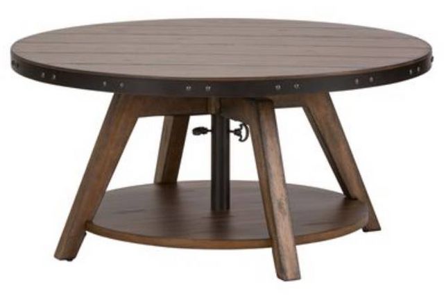 Liberty Aspen Skies Weathered Brown Motion Cocktail Table-1