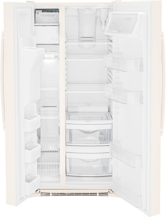GE® 23.0 Cu. Ft. Bisque Side-by-Side Refrigerator 3