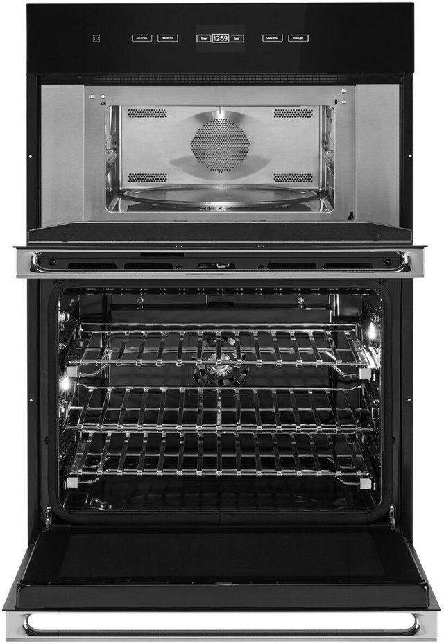 JennAir® NOIR™ 30" Floating Glass Black Electric Built In Oven/Micro Combo-1