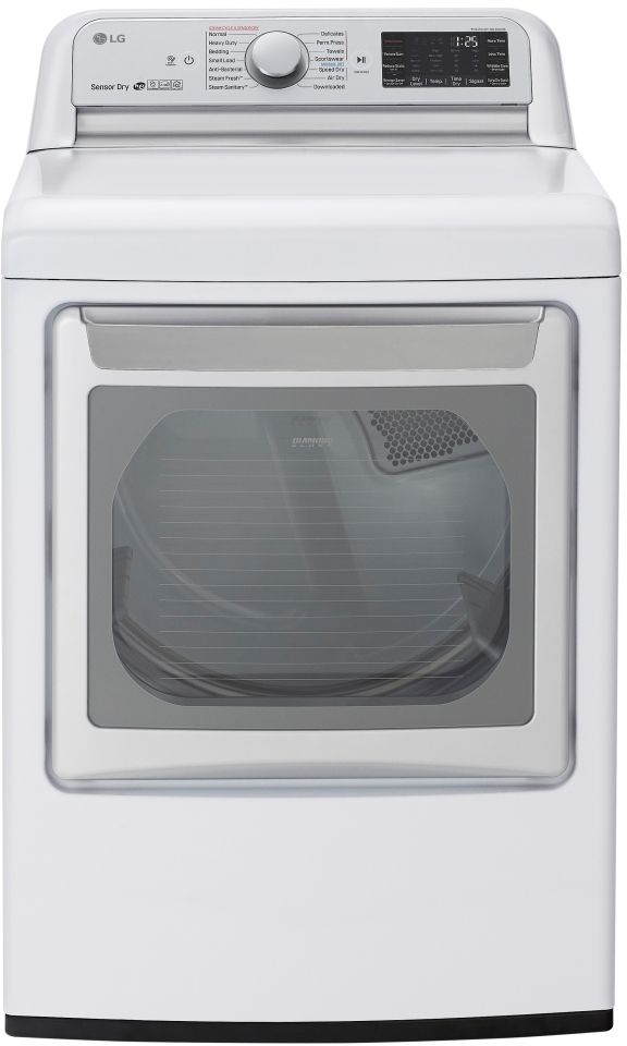 LG 7 3 Cu Ft White Front Load Gas Dryer Appliance Center Of Toledo 