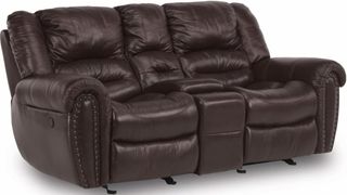 Flexsteel® Town Barolo Gliding Reclining Loveseat with Console