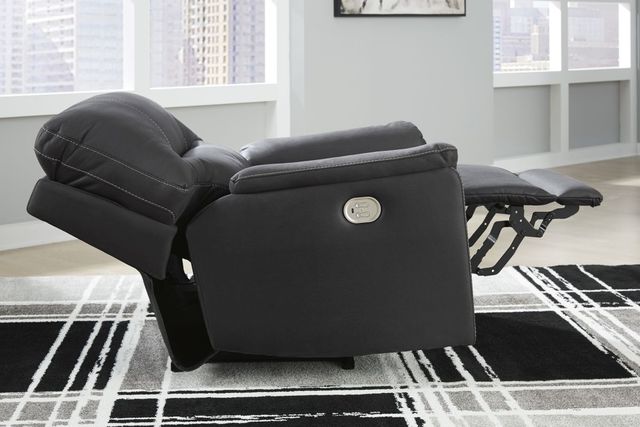 Signature Design by Ashley® Henefer Midnight Power Recliner with Adjustable Headrest 4