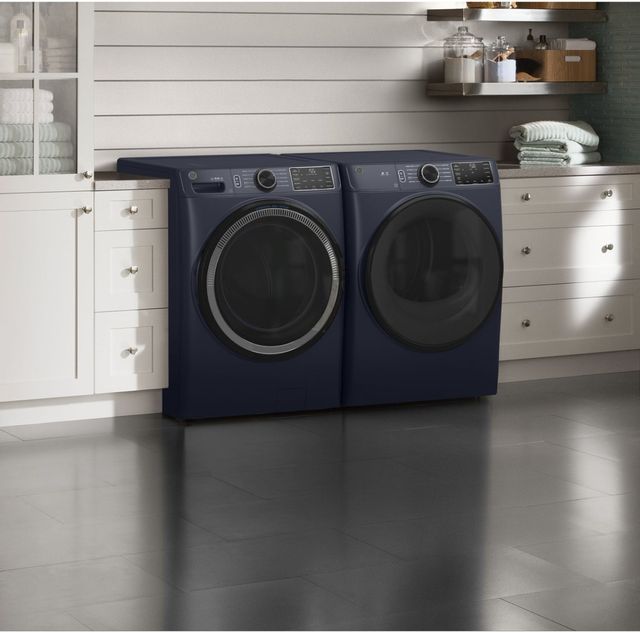GE® 7.8 Cu. Ft. Sapphire Blue Smart Front Load Gas Dryer 8